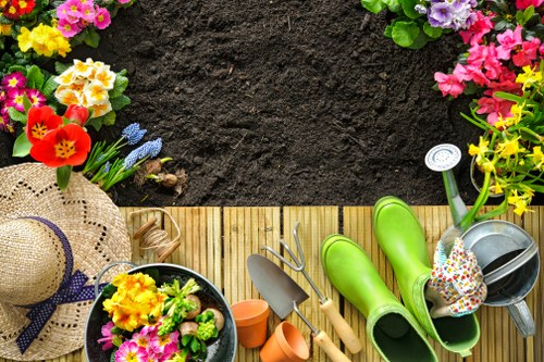 Mixed garden waste measured for cubic-yard pricing in a local clear-up job